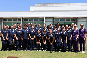 A large group of nursing and midwifery graduates who will be working at Rockingham General Hospital